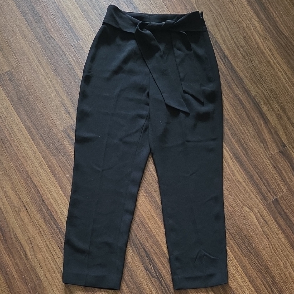 RW&CO Black High-Waisted Tie Pants Size 6 - Picture 2 of 6
